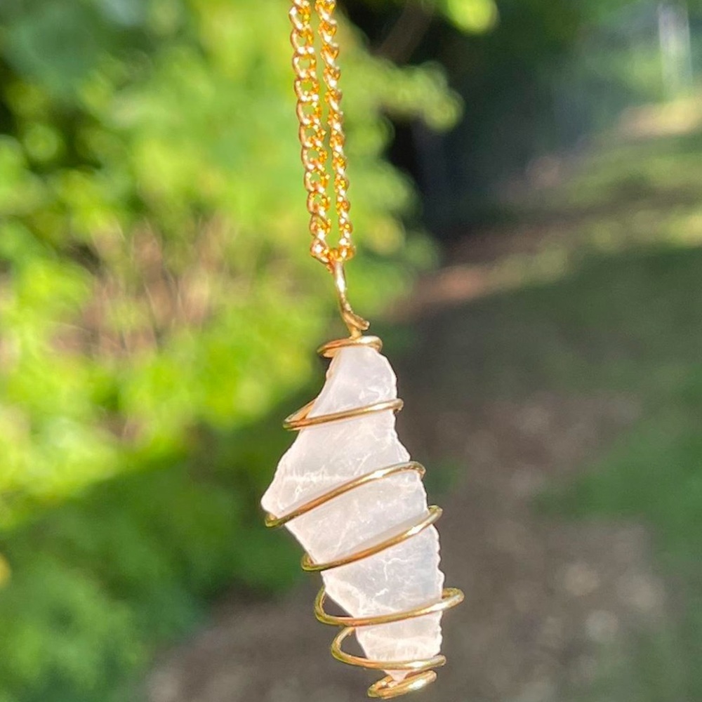 Moonstone crystal necklace
